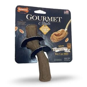 Nylabone Gourmet Style Medium Strong Chew Peanut Butter Flavor Nylon Dog Toy